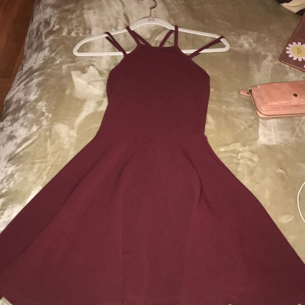 Maroon red dress